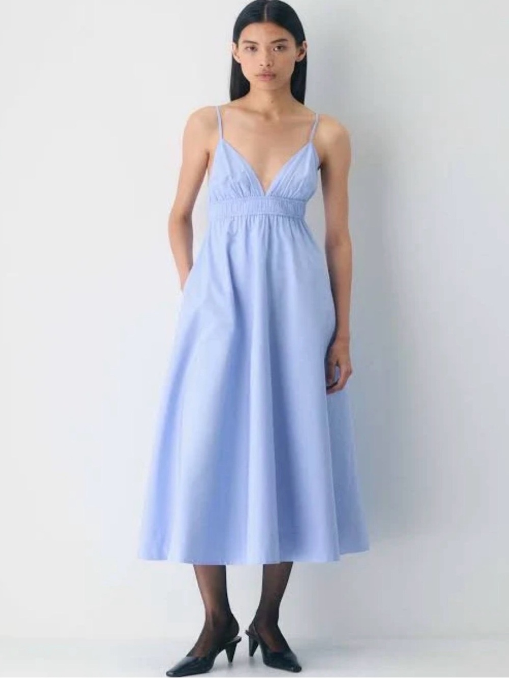 Babaton Encourage Poplin Dress Dayflower Blue Size S